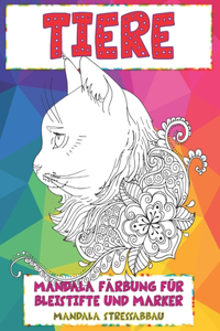 Mandala Färbung für Bleistifte und Marker - Mandala Stressabbau - Tiere