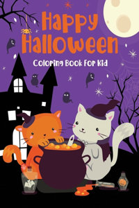 Happy Halloween Coloring Book For Kid