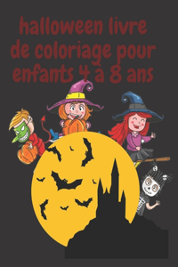 halloween livre de coloriage pour enfants 4 à 8 ans