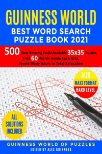 Guinness World Best Word Search Puzzle Book 2021 #20 Maxi Format Hard Level