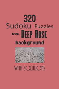 320 Sudoku Puzzles on Deep Rose background with solutions