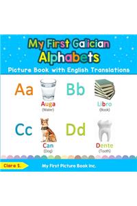 My First Galician Alphabets Picture Book with English Translations