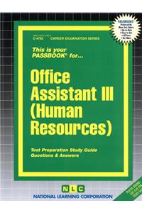 Office Assistant III (Human Resources)