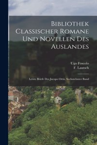 Bibliothek classischer Romane und Novellen des Auslandes