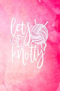 Let's Get Knotty: Knitting Graph Paper Planner Design Notebook, Blank Knitter Patterns Book, 4:5 Ratio, Pink