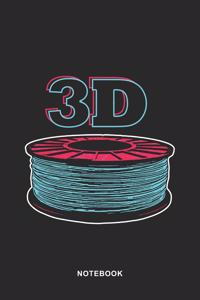 3D Printing Art Graphic Notebook