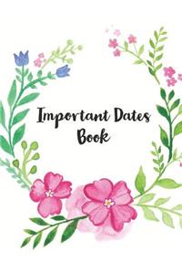 Important Dates Book