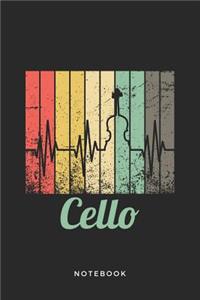 Cello Instrument Art Graphic Notebook