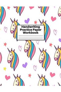 Handwriting Practice Paper Workbook