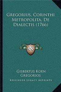 Gregorius, Corinthi Metropolita, de Dialectis (1766)