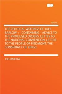 The Political Writings of Joel Barlow