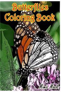 Butterflies Coloring Book: Adult Coloring Book, Volume 2