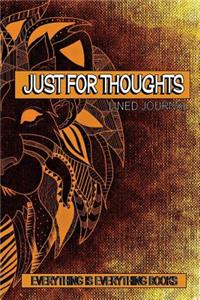 Just For Thoughts Soft Cover Lined Journal/Notebook (Lion Head)