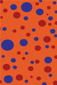 Orange Red & Indigo Polka Dots