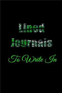 Lined Journals To Write In