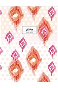 Dot Grid Journal Boho Ikat Watercolor Pink and Orange (Dot Grid & Bullet)