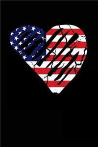 Heart USA Flag