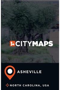 City Maps Asheville North Carolina, USA