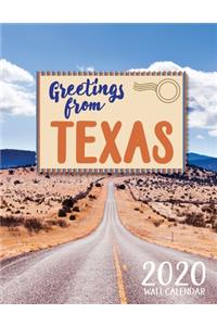 Greetings from Texas 2020 Wall Calendar