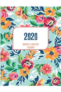 2020 Planner Weekly and Monthly: Jan 1, 2020 to Dec 31, 2020: Weekly & Monthly Planner + Calendar Views - Inspirational Quotes and Floral Cover