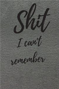 Shit I Can't Remember