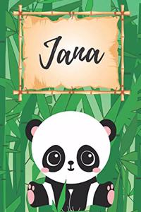 personalisiertes Notizbuch Panda / Malbuch / Kritzelbuch / Tagebuch / Journal / Notizheft / DIN A5 / Geschenke Jana