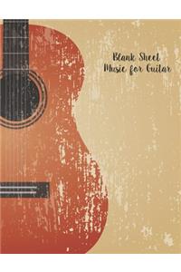 Blank Sheet Music for Guitar