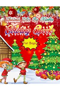 Christmas Color By Number Coloring Book for Boys