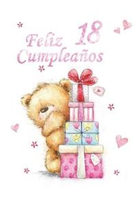 Feliz Cumpleanos 18: Spanish Version, Happy 18th Birthday, Notebook, Journal, Dairy, 185 Lined Pages, Cute Birthday Gifts for 18 Year Old Men or Women, Teenagers, Son or Daughter, Brother or Sister, Grandson or Granddaughter, Best Friend, Book Size