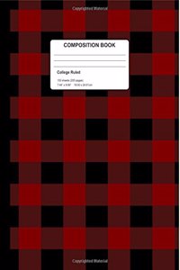 Buffalo Plaid Composition Notebook College Ruled Red and Black