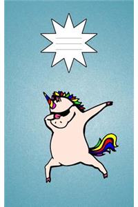 Dabbing Unicorn composition Notebook