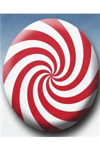 Christmas Colors Candy Red White Swirls School Comp Book 130 Pages