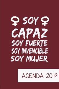 Agenda 2019 Soy Capaz Soy Fuerte Soy Invencible Soy Mujer