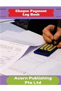 Cheque Payment Log Book
