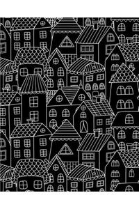 Journal Notebook Cute Houses Pattern 1