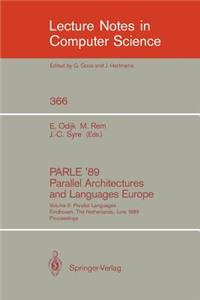 Parle '89 - Parallel Architectures and Languages Europe