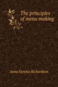 principles of menu making