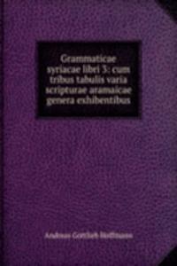 Grammaticae syriacae libri 3: cum tribus tabulis varia scripturae aramaicae genera exhibentibus