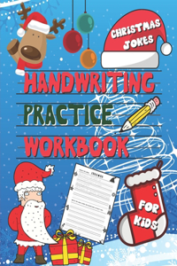 Christmas Jokes Handwriting Practice Workbook for Kids