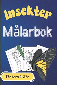 Målarbok Insekter - För barn 4-8 år