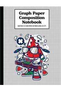 Graph Paper Composition Notebook Quad Rule 5x5 Grid Paper - 150 Sheets (Large, 8.5 x 11