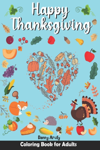 Happy Thanksgiving Coloring Book for Adults