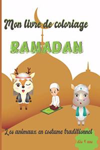 Mon Livre de Coloriage Ramadan - Les animaux en costume traditionnel