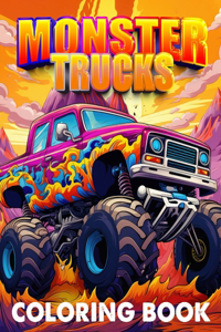 Monster Trucks Coloring Book For Kids