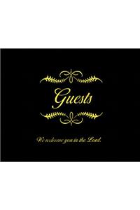 Small Bonded Leather All Occasion Guest Book - Black