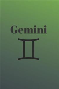 Gemini: Journal Notebook Diary: To Write In. 6 x 9 100 Page Of High Quality Lined Paper