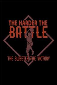 The harder the battle, the sweeter the victory