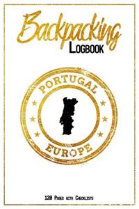 Backpacking Logbook Portugal Europe 120 Pages with Checklists
