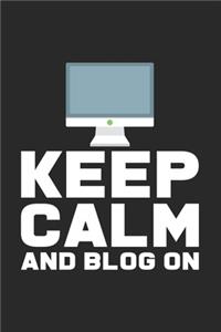 Keep calm and blog on: 6x9 Blogging - dotgrid - dot grid paper - notebook - notes