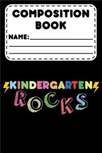 Composition Book Kindergarten Rocks